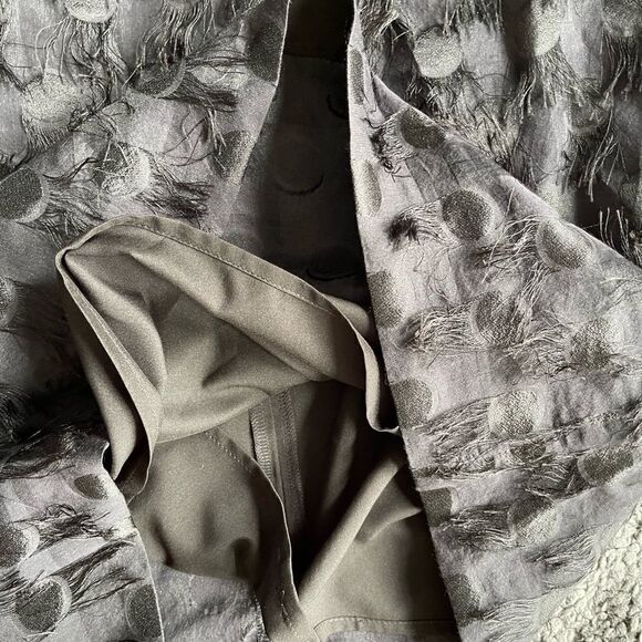 Banana REPUBLIC EYELASH DOT SHORT SLEEVE SHIFT DRESS NAVY BLUE/BLACK - Picture 11 of 13